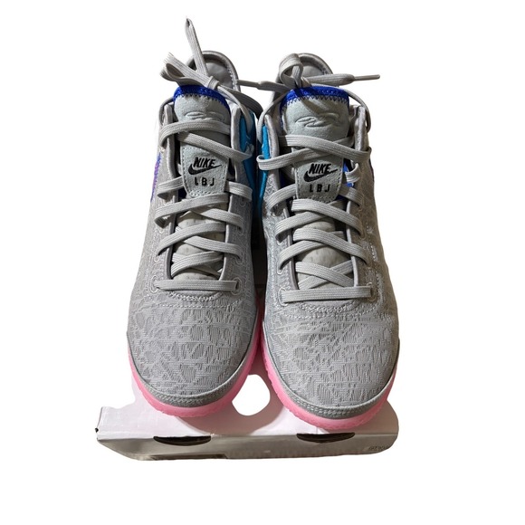 Nike LeBron Zoom NXXT Gen Basketball Volleyball Shoes Grey Pink Blue DR8784 002 - Picture 7 of 12